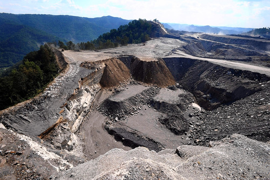 image of mountaintop removal strip mine